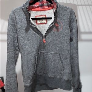 Grey Quarter-zip Pullover